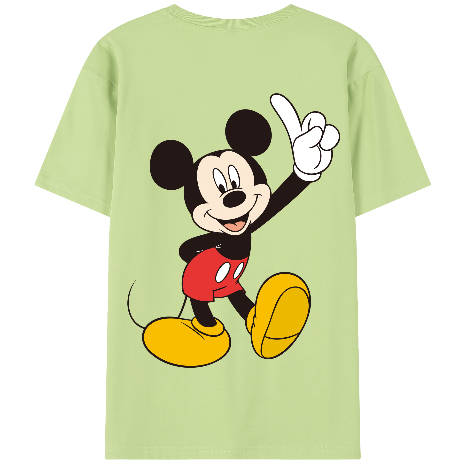（画像用） ミッキーマウス Mickey Mouse 綿100％半袖Tシャツ（背面プリント）